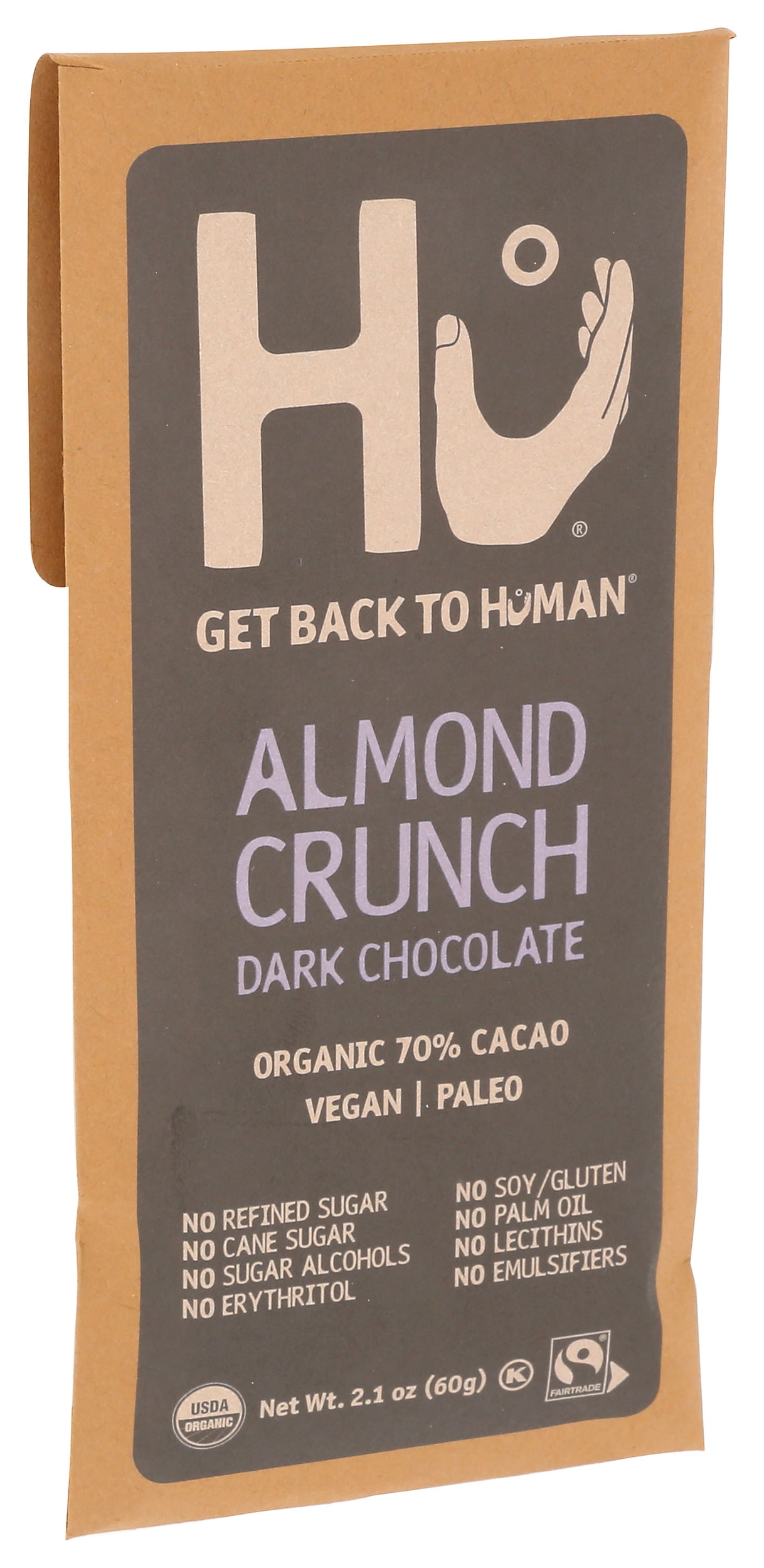 (Pack of 12), HU Almond Crunch Dark Chocolate Bar, 2.1 oz
