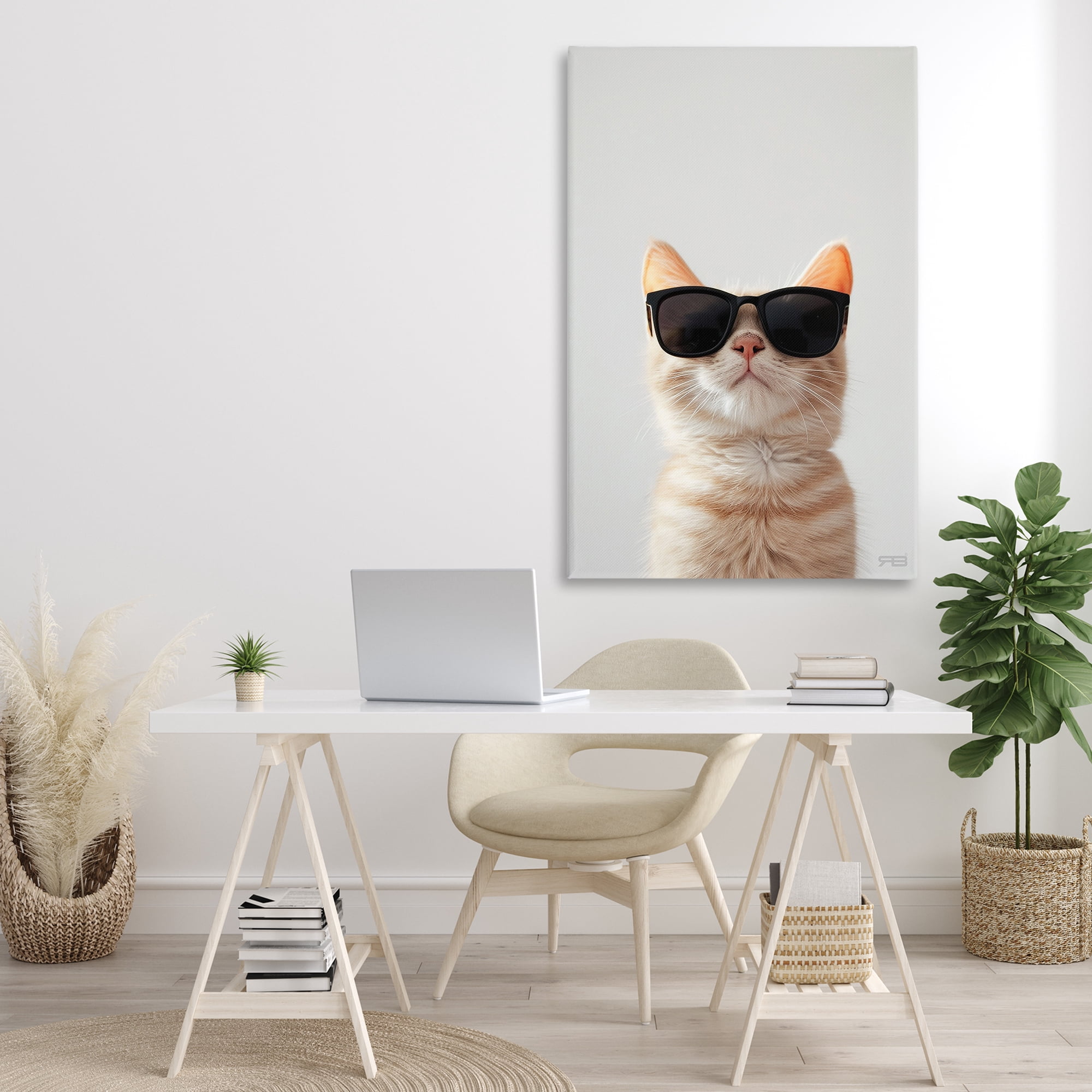 Stupell Industries Cool Sunglasses Cat Animals & Insects Painting Gallery Wrapped Canvas Art Print Wall Art, 30 x 45