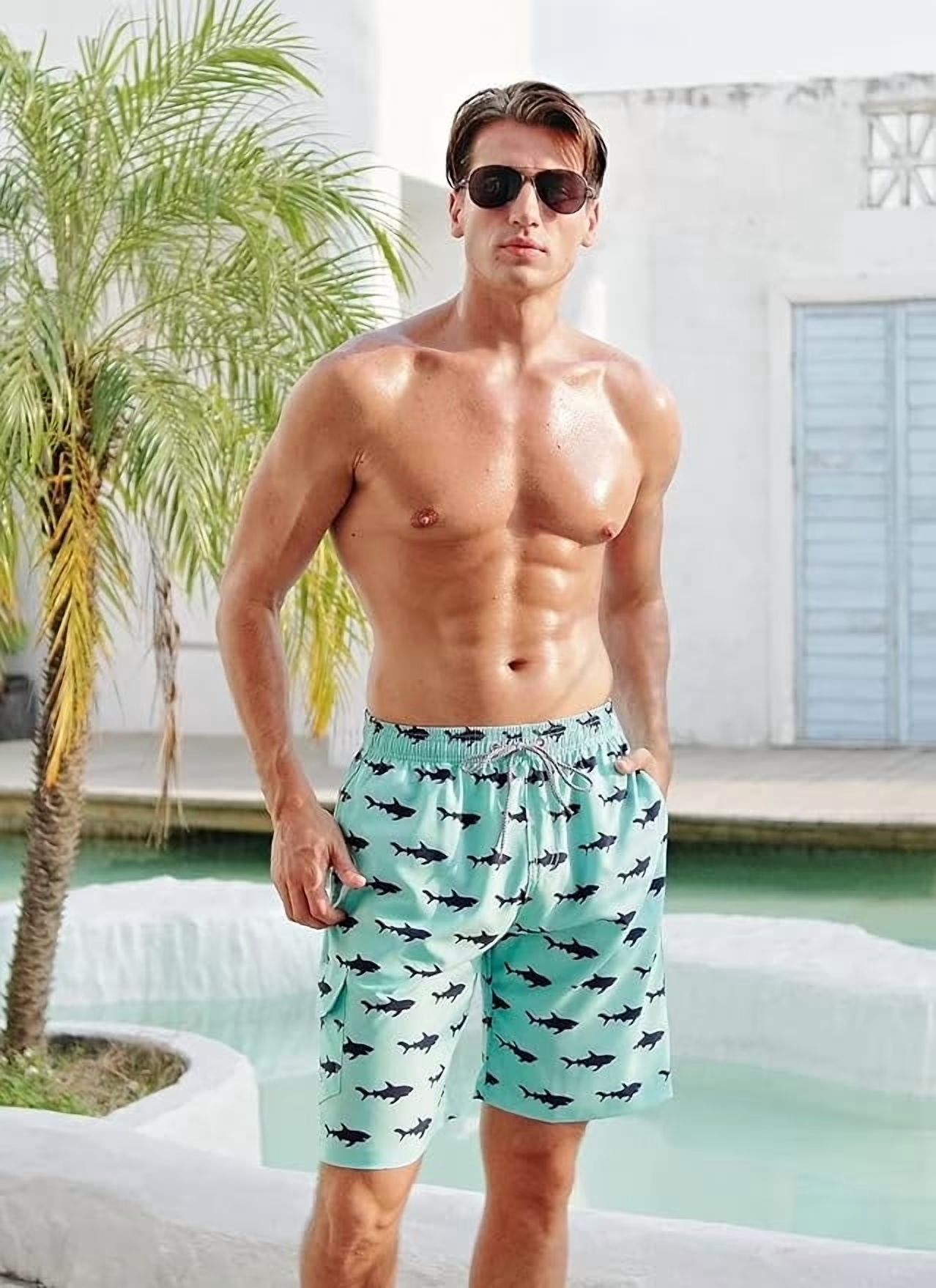 Somer Men's Long Board Shorts with Mesh Lining, M photo 2
