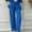 Blue, variant on LEKODE Women Pants Plus Size Pants Plus Size Pants for Curvy Women High Waisted Pants for Women Golf Pants Womens Bootcut Dress Pants Palazzo Pants for Women Dressy Blue L