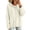 #01White, variant on Womens Solid Loose Zip Up Knit Hooded Cardigan Drawstring Hood Long Sleeve Knitted Sweater Jacket Casual Lightweight Layering Outerwear White 2XL