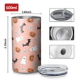 thumbnail image 4 of 20oz Coffee Tumblers Pink Halloween Ghosts Bats and Pumpkins Stainless Steel Vacuum Insulated Travel Tumbler Coffee Cups Mug with Lid and Straw with Cleaning Brush for Cold & Hot Drinks, 4 of 5