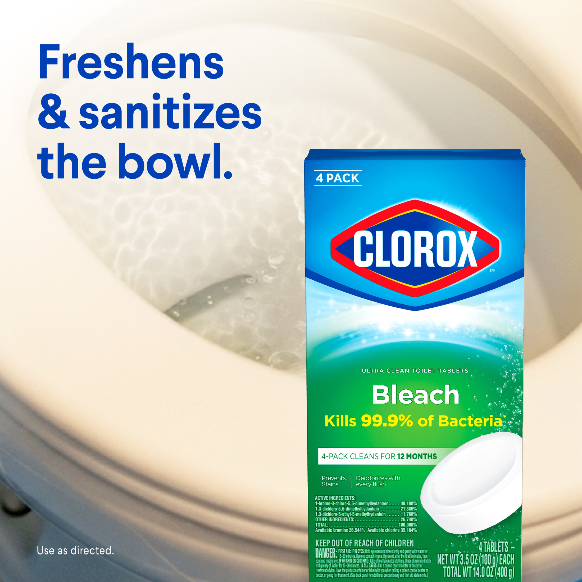 Clorox Ultra Clean Toilet Tablets With Bleach, 4 Pack photo 7