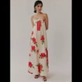 thumbnail image 4 of Vestido Maxi Floral para Mujer, Sin Mangas, Espalda Descubierta, Corte A, , Fluido, con Espalda Hueca y Tirantes Finos M, 4 of 6