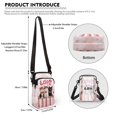 thumbnail image 6 of HELLHERO Loving Cat Shoulder Purse for Adult Double-layer Travel Crossbody Purse Polyester 2 Zippers, 6 of 7