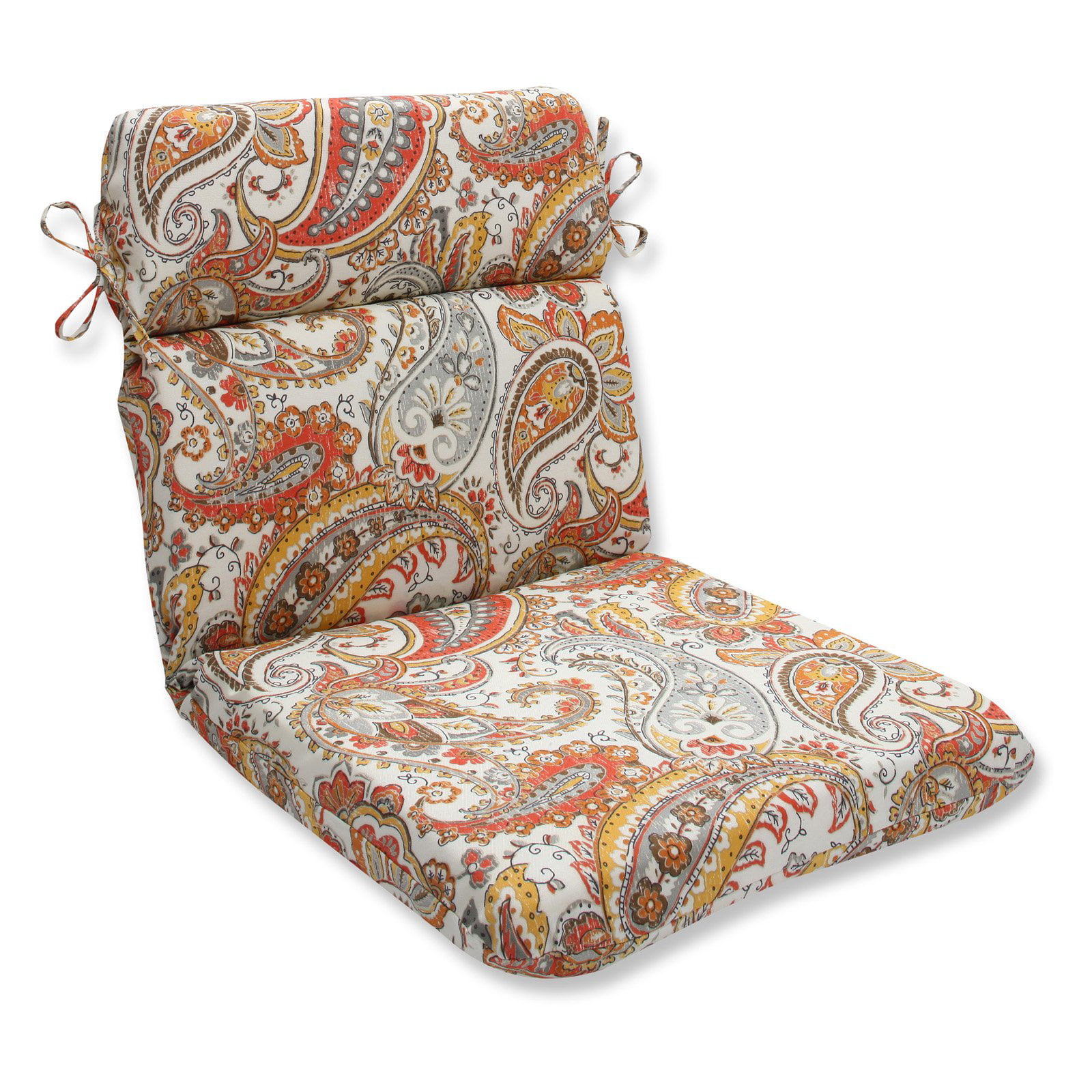 Pillow Perfect Outdoor/ Indoor Hadia Sunset Rounded Corners Chair ...