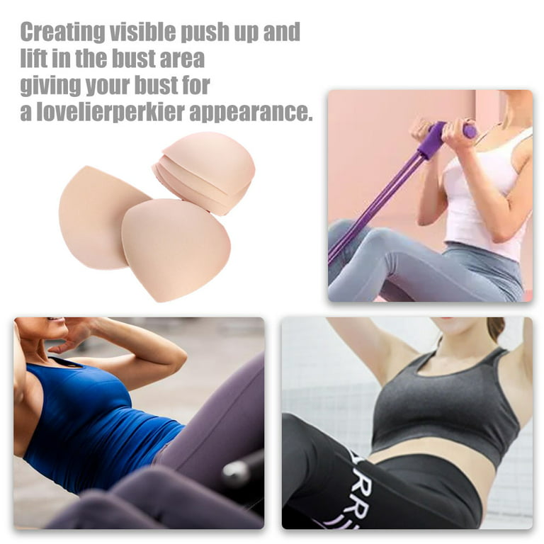 HOTBEST 3 Pairs Removable Bra Pads Inserts Women Comfy Push Up Cup Bra  Insert Reusable Washable Bra Pads Gentle on Skin Breathable Underwear Pads  for