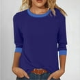 thumbnail image 2 of EDFBUYKRS Blouses for Women Puff Long Sleeve V Neck Tunic Tops Boho Dressy Casual Chiffon Shirts Xxxxl, 2 of 5