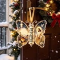 thumbnail image 6 of Christmas Cash Gift Butterfly Ornament, Acrylic Money Holder for Rolled Bills, Jesus Nativity Holiday Tree Hanging Decoration for Family Gift Giving, 5.12 x 4.33 Inch, 6 of 7