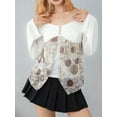 thumbnail image 2 of hirigin Women Tops, Long Sleeve Cold Shoulder Patchwork Slit Ladies Autumn Tops for Casual Daily, 2 of 9