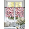 thumbnail image 4 of Spring Floral Sheer Curtains 45 Inch Length 2 Panels Set Window Treatments, Modern Watercolor Flowers Botanical Rod Pocket Semi Curtains for Living Room/Bedroom/Kitchen Décor, 104"W x 45"L, 4 of 7