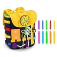 thumbnail image 2 of Interactive Felt Toddler Backpack - Fun Learning Felt Toy, 2 of 8