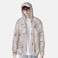 thumbnail image 2 of Saiise Various Rabbits Pattern Sun Protection Hoodie for Men and Women, Lightweight Quick-Dry Windproof with Hood and Zip-3X-Large, 2 of 7