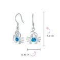 thumbnail image 4 of Bling Jewelry Womens Tropical Blue Opal Dangle Gemstone Earrings Sterling Silver Crab Design, 4 of 4