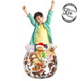 thumbnail image 3 of Halloween Storage Toy Bag Chair, Seasonal Vintage Pattern with Pumpkin Squash Witch Hats and Cat, Stuffed Animal Organizer Washable Bag, Small Size, Brown Orange Green, by Ambesonne, 3 of 3