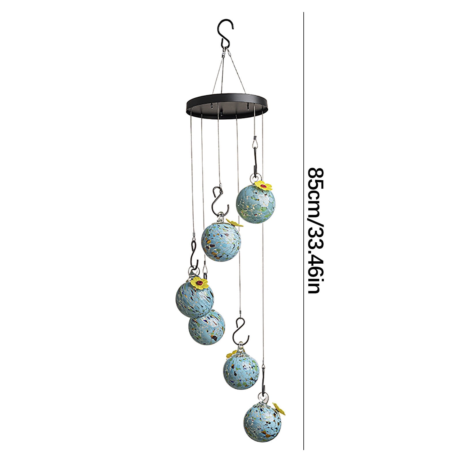 CVLNCYCLING Colored Glass Hummingbird Feeder, Outdoor Balcony Suspended Water Design, for Garden Patio, Bird Lovers Decor