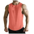 thumbnail image 2 of Men's Quick Dry Sleeveless Tank Tops Gym Running Shirts, Swim Beach Bodybuilding Tees Pink M, 2 of 3