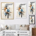thumbnail image 4 of Designart "Intersecting Harmonies Beige Blue Suprematism II" Abstract Wall Art Living Room, 4 of 5