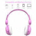 thumbnail image 2 of Kids Headphones, Youth Children Teens Premium Volume Limited Wired Earphones Foldable Wired Over-Ear Headsets Great Gift For School, 2 of 8