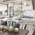 thumbnail image 4 of Rustic Farmhouse Lantern Decor Set of 2 - Stylish Decorative Lanterns for Your Living Room, Fireplace Mantle or Kitchen Dining Table - Modern Indoor/Outdoor Coffee Table Decor for Your Entire Home, 4 of 7