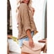 thumbnail image 4 of Blusa de mujer con encaje y cuello vuelto, manga larga, exquisita blusa holgada con un solo botón para la oficina, 4 of 7