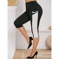 thumbnail image 1 of Pantalones de bolsillo de bolsillo de dos tonos Rosegal Pantalones de talla grande, 1 of 5