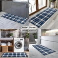 thumbnail image 2 of Navy White Plaid Checkered Pattern Kitchen Rug Mat,Kitchen Runner Rugs Non Skid Washable,Decorative Kitchen Floor Mats for Kitchen,Sink,Laundry,17"X47", 2 of 5