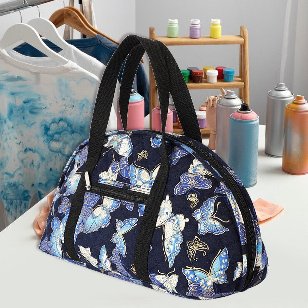 Portable Crochet Bag with Handle Crochet Tote Bag Travel Yarn Organiser Knitting Tools Accessories for Crafting Sewing