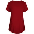 thumbnail image 4 of WISEFIN Womens Nursing Breastfeeding Tops Solid Color Short Sleeve Maternity T-Shirts, 4 of 4
