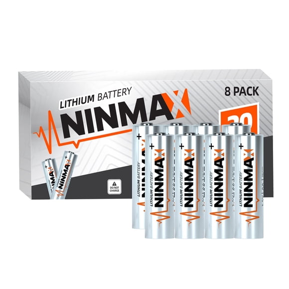 Batería NINMAX de litio AA, 3500 mAh, 1,5 V, paquete de 8 unidades, no recargable