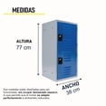 thumbnail image 3 of Locker Casillero Multiusos Alvek 2 Puertas con Ventilación Color Azul — Sistema para Candado, 3 of 6