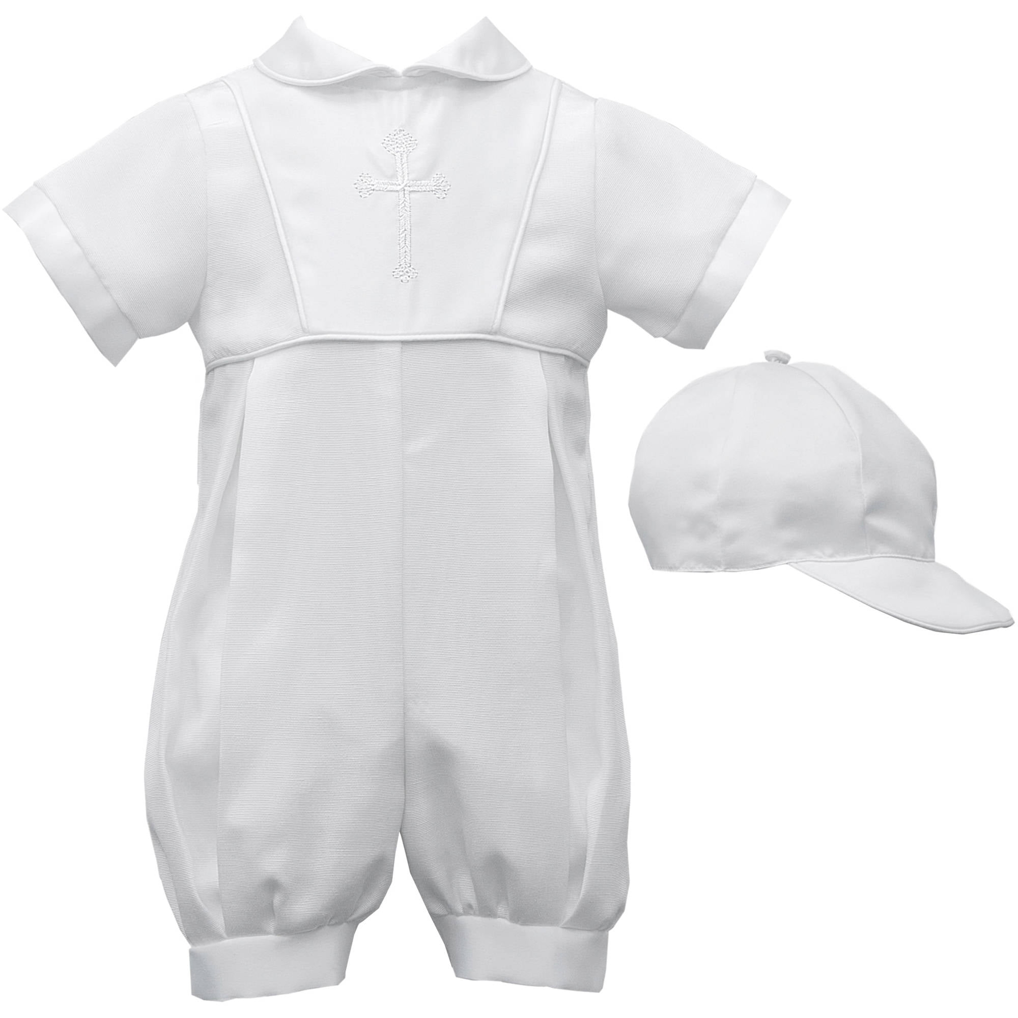 New Infant Boys Christening Baptism Special Gown size XS S M L XL cross 