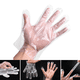 thumbnail image 1 of ZHAOCHENG Paquete de 100 guantes desechables de plástico, guantes desechables aptos para alimentos, guantes de trabajo desechables de polietileno para cocinar, cocinar, limpiar, seguridad alimentaria, 1 of 3
