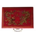 thumbnail image 2 of Ivory Color Mini Chinese Mahjong with Wooden Case for Carrying, 2 of 2
