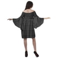 thumbnail image 5 of Moomaya Black2 Womens Off Shoulder Summer Beach Dress Cotton Vacation Dress With Bell Sleeves - L, 5 of 7