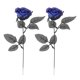 thumbnail image 3 of Rosas artificiales con globos oculares para centros de mesa de Halloween, rosas de seda góticas DIY azul, 3 of 9