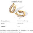 thumbnail image 2 of 14K Gold over S925 Silver Crystal Hoop Earrings, Natural Crystal Earrings, Beautiful Women's Day, Birthday Gift for Wife, 2 of 5