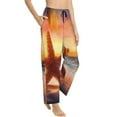 thumbnail image 2 of Kll Womens Starfish Sunset Sea Beach Print Pajama Pants Soft Pajama Bottoms For Women Cozy Lounge Pants, 2 of 9