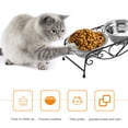 thumbnail image 2 of SLTG Double Bowl Elevated Stainless Steel Feeder with 2 Pet Bowls for Dogs & Cats, Solid, 2 of 9