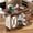 White, variant on DTTRA 55.5" Farmhouse Kitchen Island with Drop Leaf, Kitchen Storage Island with Barn Door, Power Outlet, Rolling Kitchen Cart on Wheels with Spice Rack, for Home, Kitchen, Dining Room, Black