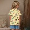 thumbnail image 4 of SGFCWSX Girls Short Sleeve T-Shirt, Kids Crew Neck Casual Printed Tops Daily Summer Tees Yellow Size 7-8 Years, 4 of 7