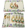 thumbnail image 1 of asddcavvf Easter Bunny Egg Pattern Linen Print Kitchen Dining Room Insulated Decorative Placemat（1）, 1 of 7
