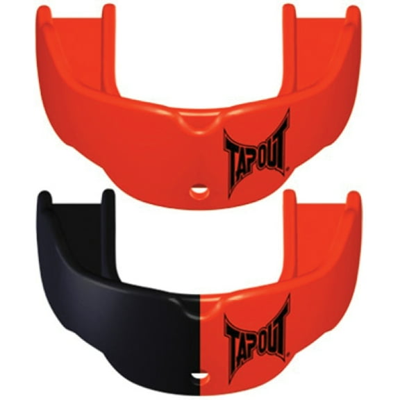 Tapout Protective Sports Mouthguard w/ Strap 2-Pack - Youth - Neon Orange/Black
