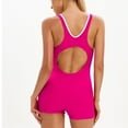 thumbnail image 4 of Womens Sports Swimwear Conservative Color-Block Sexy One Piece Backless Swimsuit Bathing Suit, 4 of 6