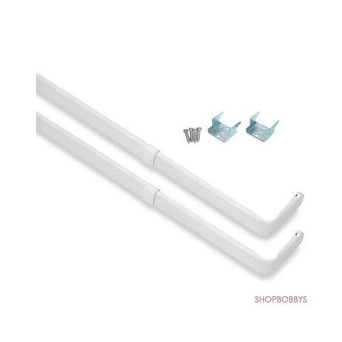 Classic Touch Heavy Duty Double Curtain Rod, White, 2848 Inches