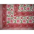 thumbnail image 2 of Pretty in Pink Block Print Cotton Tablecloth 90" x 60" Pink, 2 of 2