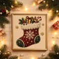 thumbnail image 6 of Diy Christmas Pearl Diamond Painting Art Kit With Frame,Christmas Stocking Diamond Art Craft Set for Adults, Handmade Holiday Wall Decor, Beginner Painting Kit for Christmas Home Decoration, 6 of 6