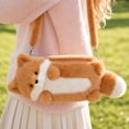 thumbnail image 4 of Wearable Cute Plush Fox Pencil Case, Soft Fluffy Animal Pen Pouch for Students, 4 of 7