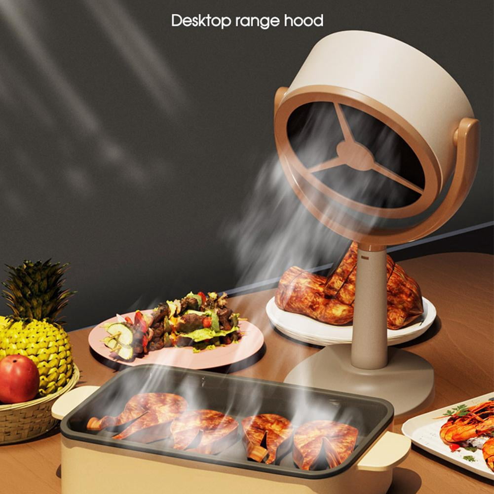 Smoke Away Purifier Fan Rechargeable, Smoke Fan for Smoking Indoors, Household Small Desktop Range Hood Portable Smoke #air# Purifier Fan I9P1