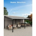thumbnail image 3 of Riedhoff 10'x20' Lean to Gazebo with Polycarbonate Roof, Aluminum Frame for Lawn Patio Deck Yard, 3 of 8